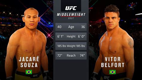 UFC 4 Jacare Souza Vs Vitor Belfort 1080p 60 FPS YouTube