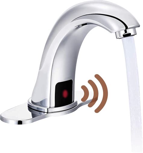 Touchless Bathroom Sink Faucet With Temperature Control Mixing Valve