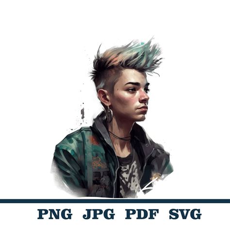 Punk Hair Style Boy Clipart Punk Hair Style Png Young Man - Etsy