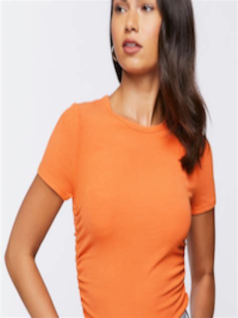 Buy Forever 21 Orange Solid Regular Top Tops For Women 20647832 Myntra