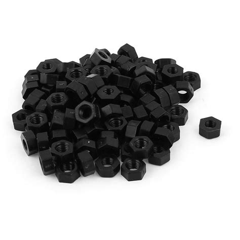 Uxcell M Thread Nylon Insert Lock Screw Fastener Hexagon Hex Nuts