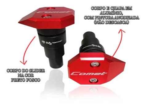 Slider Chapa E Logo Traseiro Mod Novo Comet 250 Gt Naked