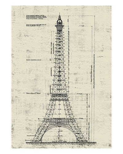 Eiffel Tower Architectural Drawing By Cynthia Alvarez Architectural