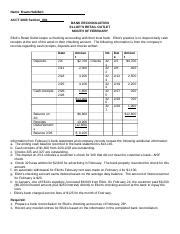 Elloit S Bank Reconciliation Accounting Docx Name Esam Habibeh