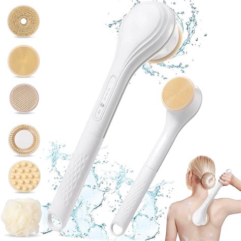 Ifcow Electric Body Brush Rechargeable Back Scrubber For Shower