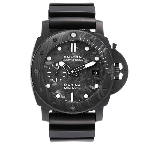 Panerai Submersible Marina Militare Mm Carbotech Mens Watch Pam