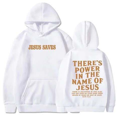 Hay Poder En El Nombre De Jes S Sudadera Con Capucha Christian Jes S