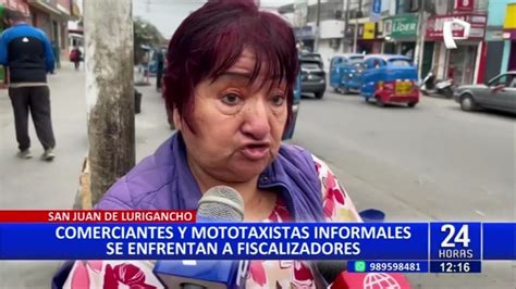 Sjl Comerciantes Y Mototaxistas Informales Se Enfrentan A