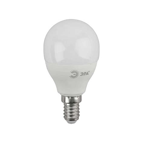 Лампа светодиодная ЭРА ECO LED P4510W827E14 QX диод шар 9Вт тепл