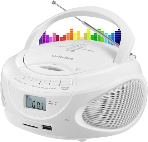 Amazon Gelielim Portable Cd Player Boombox With Bluetooth Am Fm