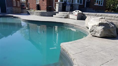 Pool Deck With Retaining Walls And Cantilever Coping Traditional