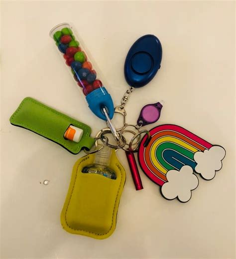 Cute Kids Keychain Keycahin Rainbow Keychain Ts For Etsy