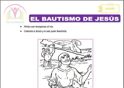 El Bautismo De Jes S Para Tres A Os Web De Educaci N