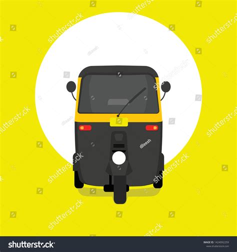 Auto Rickshaw Front View Vector Illustration Stock Vektor Royaltyfri