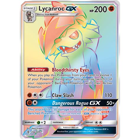 Verified Lycanroc GX Guardians Rising Pokemon Cards Whatnot