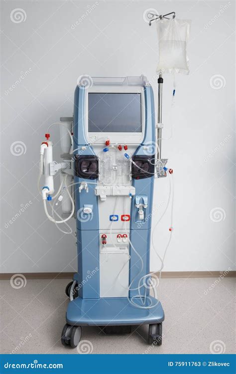 Hemodialysis Machine With Tubing And Installations Royalty Free Stock