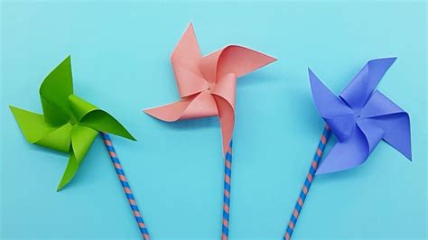 How To Make An Origami Windmill Easy Origami Tutorial