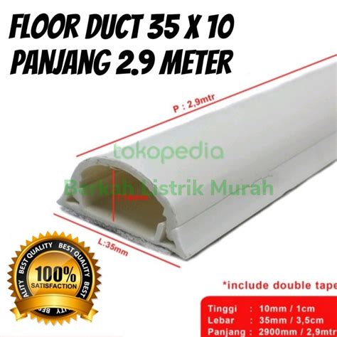 Jual Floor Duct 35x10 Panjang 2 9 Meter Pelindung Kabel Duct Oval