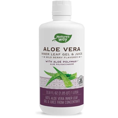 Nature S Way Aloe Vera Inner Leaf Gel Juice Wild Berry 33 8 Fl Oz