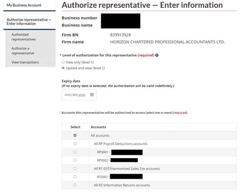 How To Authorize A Representative For Your CRA Accounts Horizon CPAs