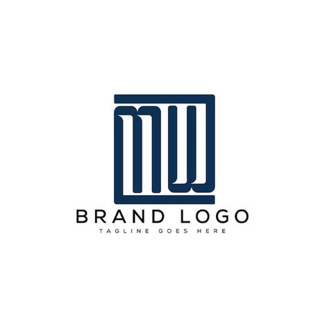 Logotipos Vectoriales Creativos Con La Letra Mw Vector Premium