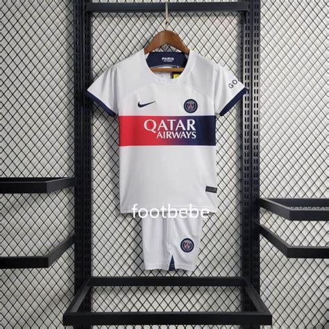 Maillot Psg Enfant Exterieur Blanc Footbebe