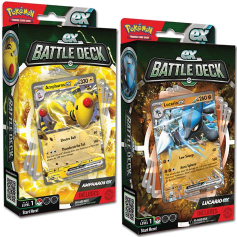 Pokémon Ex Battle Deck Set Ampharos Ex Lucario Ex En Trading