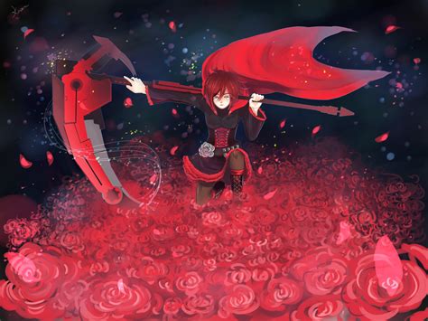 Redhead Short Hair RWBY Digital Art Anime Girls Fan Art Crescent