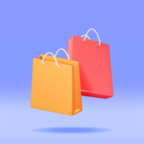 Premium Vector 3d Shopping Bag Isolated