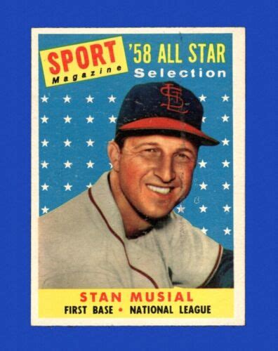 1958 Topps Set Break 476 Stan Musial AS EX EXMINT Stain GMCARDS EBay