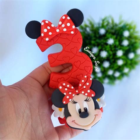 Vela Personalizada De Biscuit Minnie Vermelha Shopee Brasil