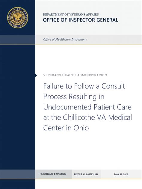 Report: Undocumented Patient Care at Chillicothe VA Medical Center ...