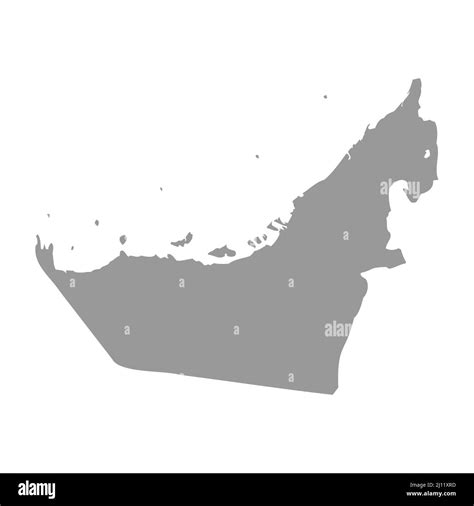 United Arab Emirates Vector Country Map Silhouette Stock Vector Image