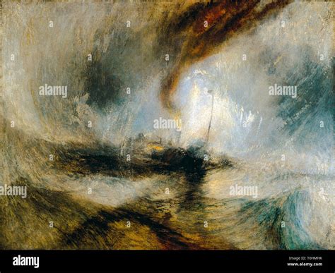 Jmw Turner Snow Storm Steam Boat Off A Harbours Mouth Making Signals
