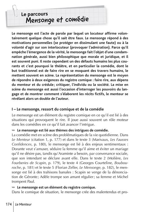 Bibliolyc E Le Menteur Corneille Bac Hachette Fr