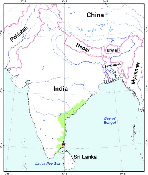 Outline Map Of India Subcontinent - Fawnia Susanetta