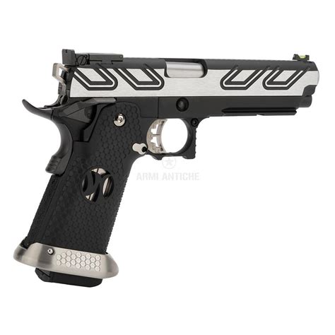 Pistola Softair Scarrellante A Gas HI CAPA HX2301 Colore Nero Argento