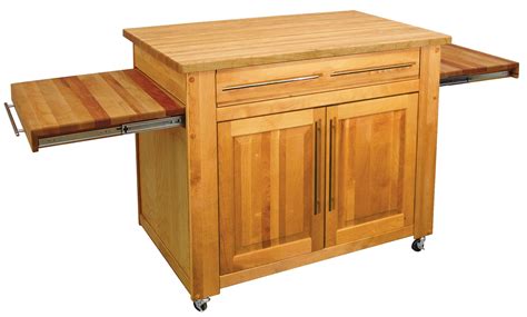 Kitchen Butcher Block Table On Wheels Kitchen Island With Butcher