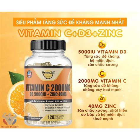 Viên Tăng Sức Đề Kháng Hệ Miễn Dịch Mạnh Nhất Happi Mi Vitamin C