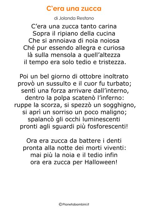 Poesie E Filastrocche Di Halloween Per Bambini Pianetabambini It