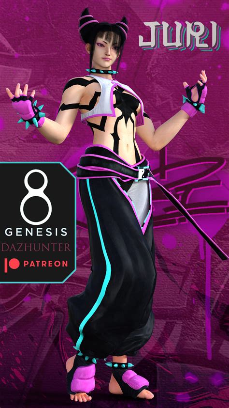 Street Fighter 6 Juri Han For Genesis 8 And 8 1 F By Dazhunter On