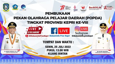 Live Pembukaan Pekan Olahraga Pelajar Daerah Tingkat Provinsi