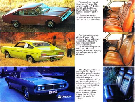 Chrysler Australia Brochure La Lancer Gd Galant Kb Centura Vk