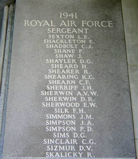 Battle Of Britain London Monument Sgt H Sheard