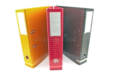 Three Colorful Office Folders Stock Image - Image of dossier, clip ...