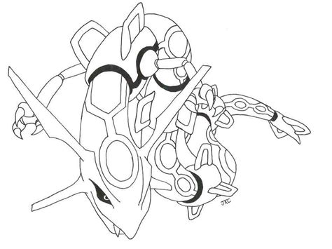 Coloriage Pokémon Rayquaza télécharger et imprimer gratuit sur