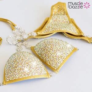 Gold Crystal Competition Bikini CB054 Etsy