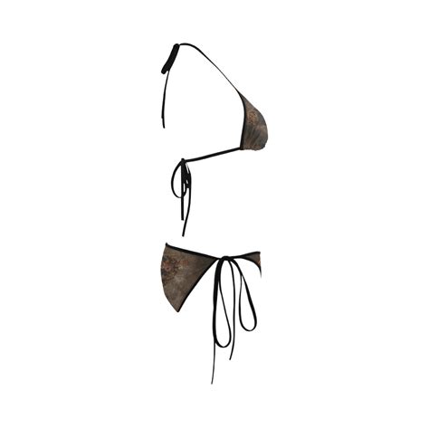 A Decorated Steampunk Heart In Brown Custom Bikini Swimsuit Id D