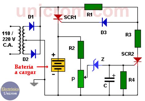 Cargador De Batería Con Desconexión Automática Electrónica Unicrom