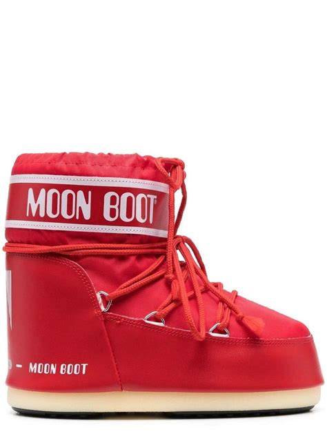 Moon Boot Icon Low Red Snow Boots Lyst Uk